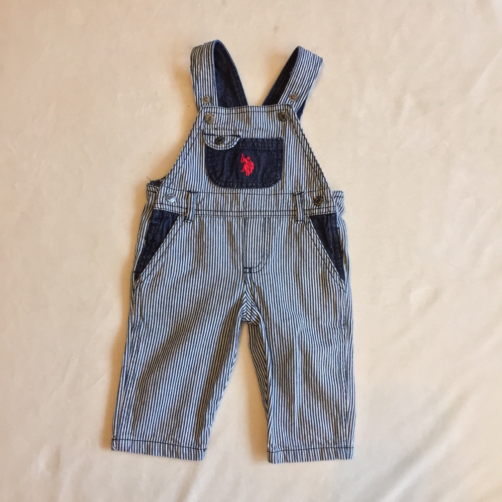 U.S. Polo Assn pinstriped Overalls
